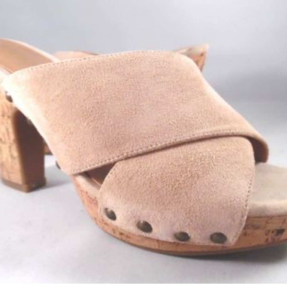 Nine West beige suede clogs size 9M - Picture 7 of 7